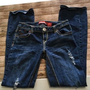 Zana Di boho distressed blue jeans in size 9